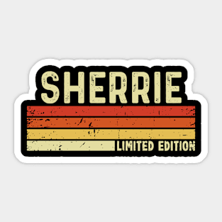 Sherrie Name Vintage Retro Limited Edition Gift Sticker